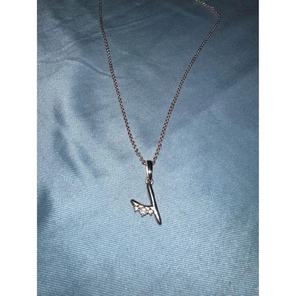 Moon Magic  Moonstone Necklace - Lucky Letter Y  in Rose Gold - Picture 4 of 10